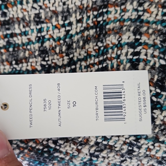 🎉HP🎉 NWT Tory Burch tweed pencil dress in Autumn - Picture 9 of 12